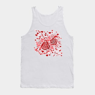 Valentine's hearts and roses Tank Top